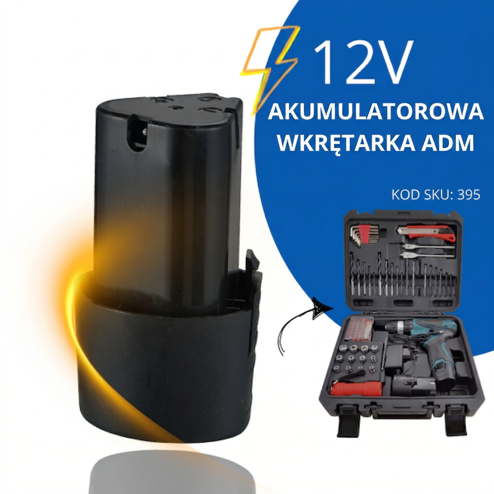AKUMULATOR 12V DO BEZPRZEWODOWEJ WKRĘTARKI ADM SKU 395