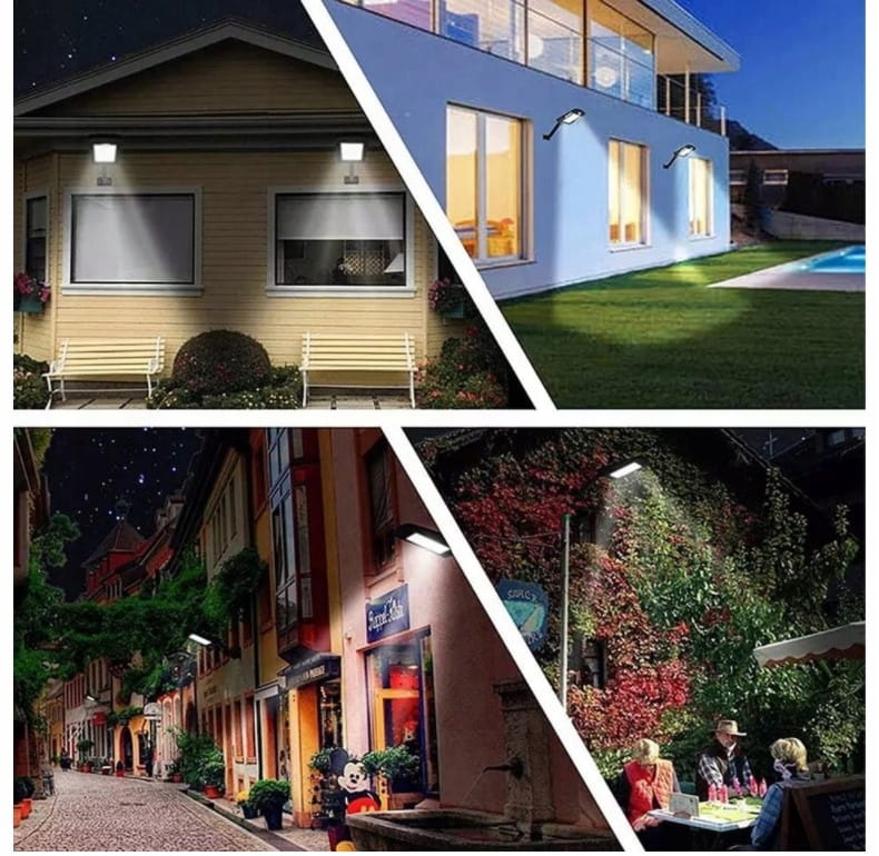 SOLARNA LAMPA ULICZNA Z CZUJNIKIEM RUCHU 1800 mAh + PILOT ZDALNEGO STEROWANIA