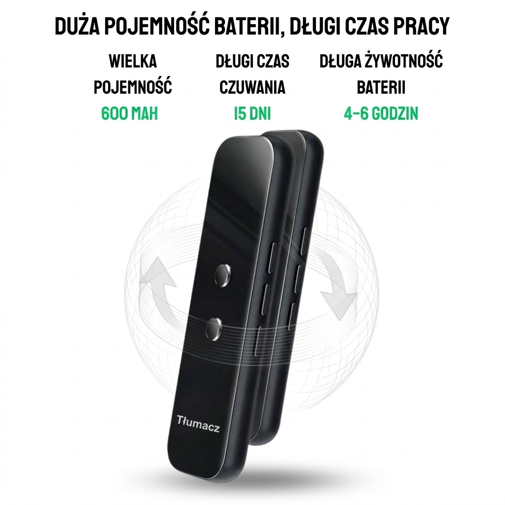 TŁUMACZ GŁOSOWY ADM 137 JĘZYKÓW REAL-TIME BT 4.2 + GŁOŚNIK 2w1
