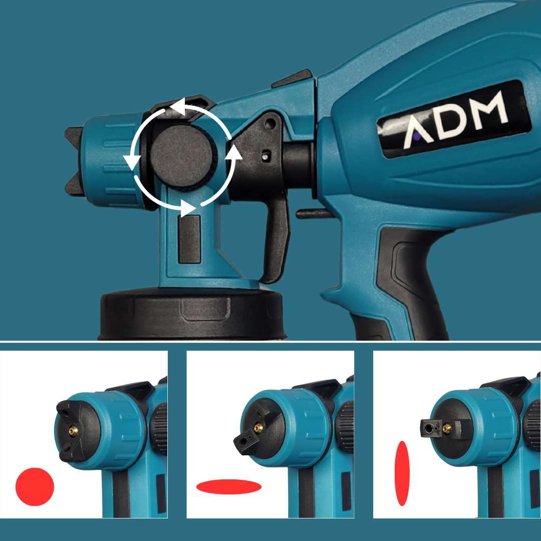 BEZPRZEWODOWY PISTOLET MALARSKI ADM 21V Z 2 AKUMULATORAMI LITOWYMI