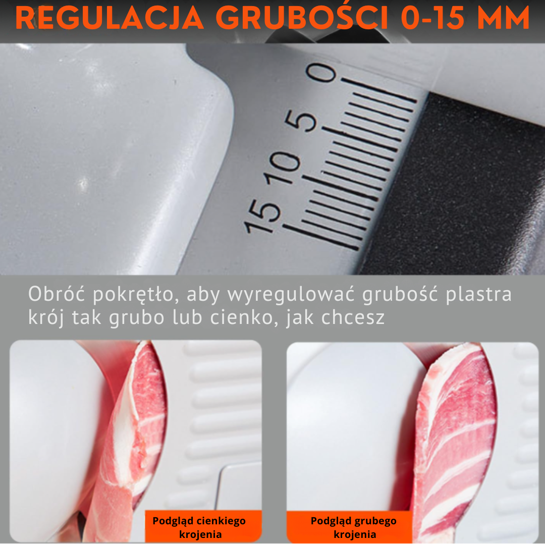 KRAJALNICA ELEKTRYCZNA ADM 150W DO WĘDLIN, SERA I CHLEBA