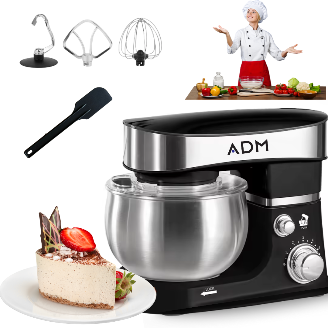 MIKSER KUCHENNY PLANETARNY ADM 700W, MISA 3L STAL, +3 KOŃCÓWKI