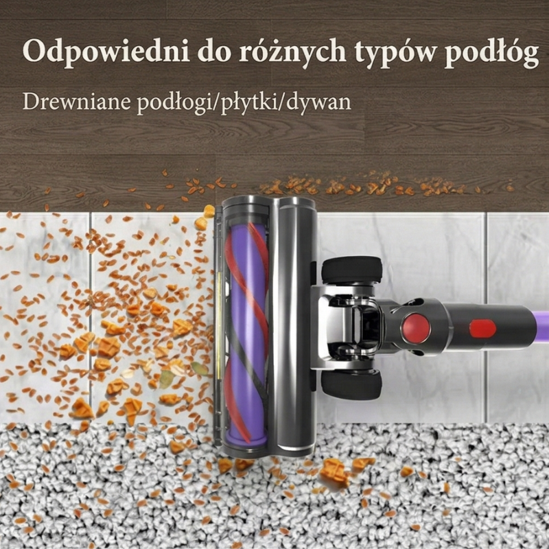 BEZPRZEWODOWY ODKURZACZ PIONOWY ADM ZE SKŁADANĄ RURĄ