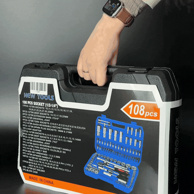 Zestaw Kluczy Nasadowych 108 Sztuk