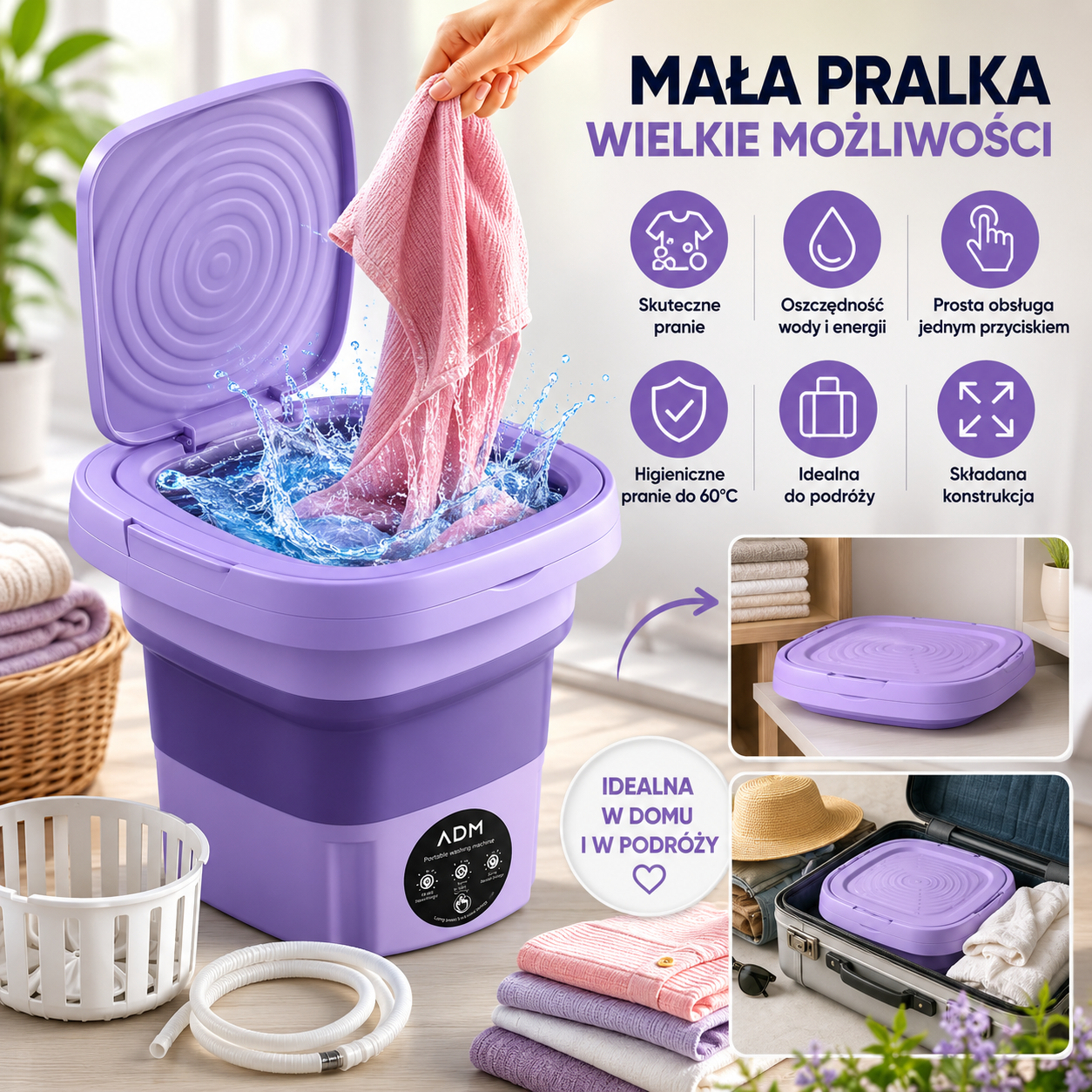 Składana Mini Pralka