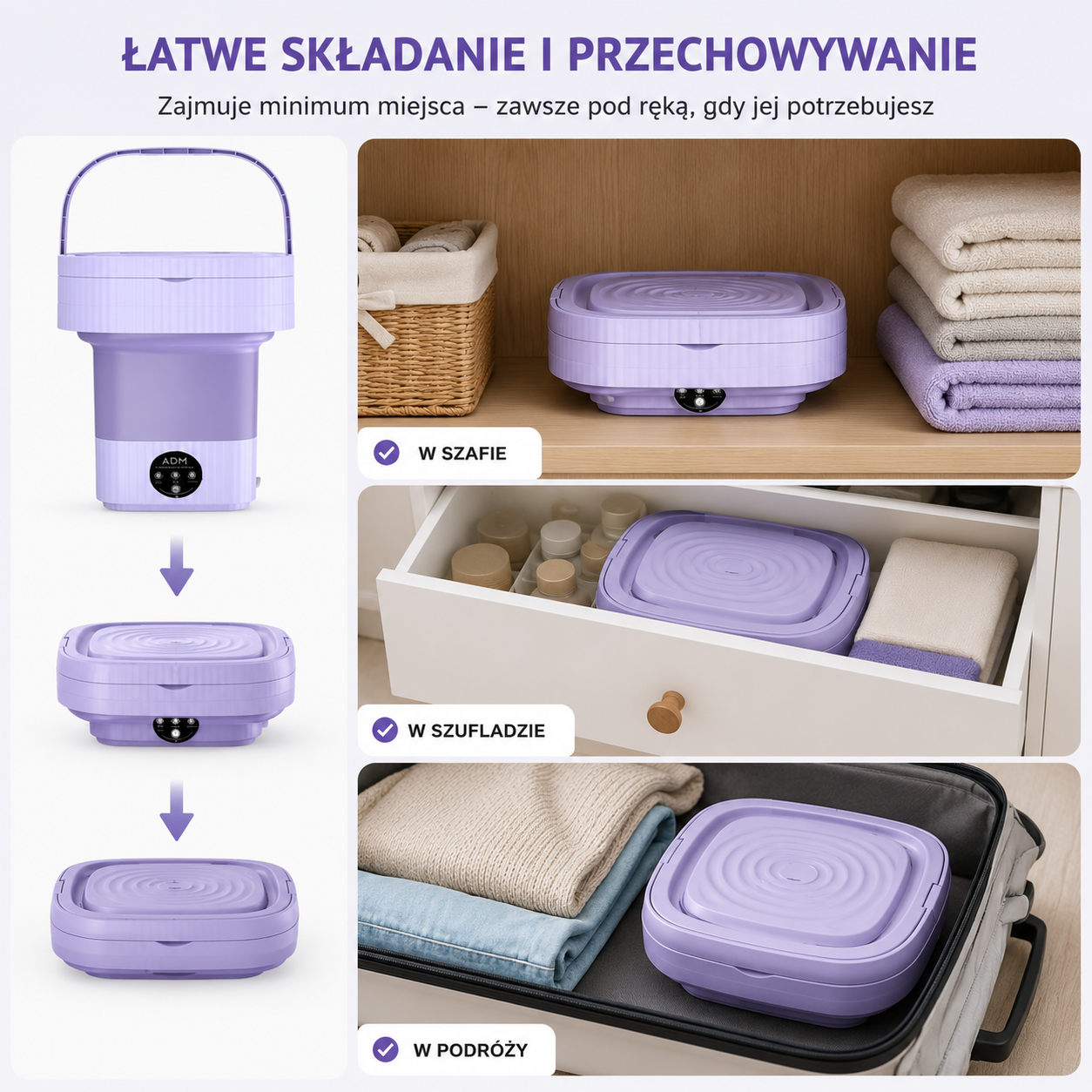 Składana Mini Pralka