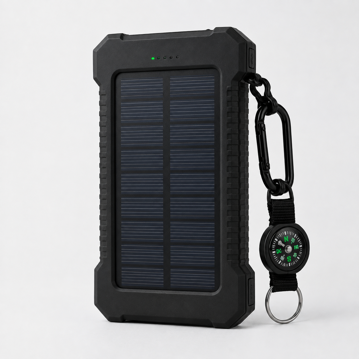 Powerbank Solarny 8000 mAh z Latarką LED i Kompasem – 2× USB